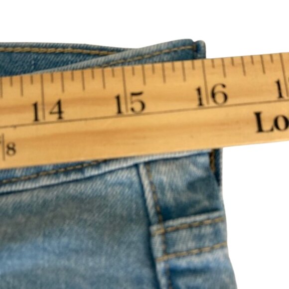 Gap Jeans High-Rise Wide Leg Cropped Fringed Hem Light Med. Wash, size 12/31 - Picture 8 of 12